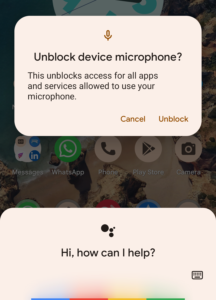 android 12 privacy block in action